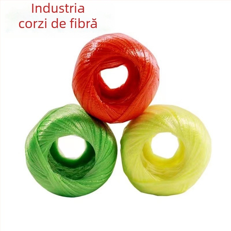 Sfoară de ambalaj din nailon – aproximativ 60 m lungime, lățime 5 mm, fibră de nailon, rezistență la rupere 13–22 kg