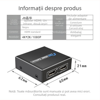 Jinghua HDMI splitter F210 1x2 comutator, 1080P