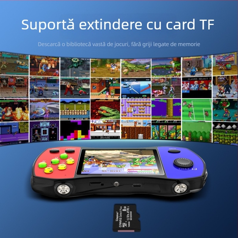 Consolă portabilă de curse cu jocuri RPG, OS în 16 biți, 256MB memorie, interfață USB, conectare la TV