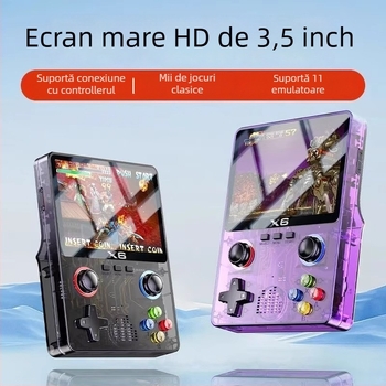 Consolă portabilă retro pentru jocuri, 256 GB memorie, Linux, ieșire HDMI, suport RPG și formate de joc descărcate de utilizator