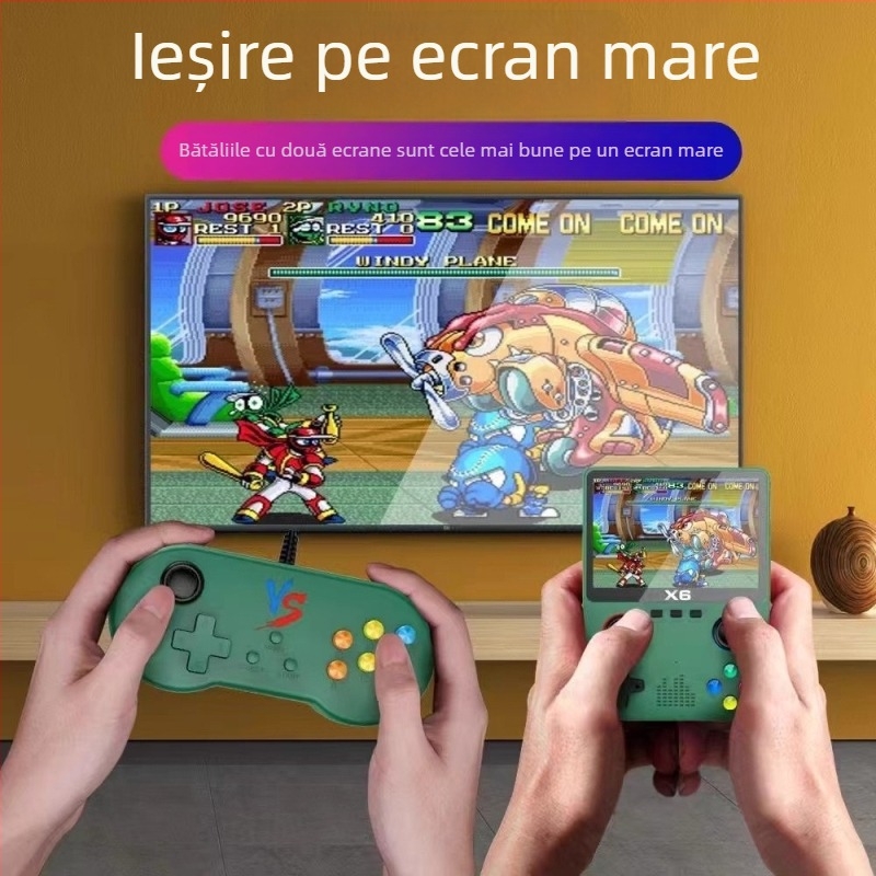 Consolă portabilă retro pentru jocuri, 256 GB memorie, Linux, ieșire HDMI, suport RPG și formate de joc descărcate de utilizator