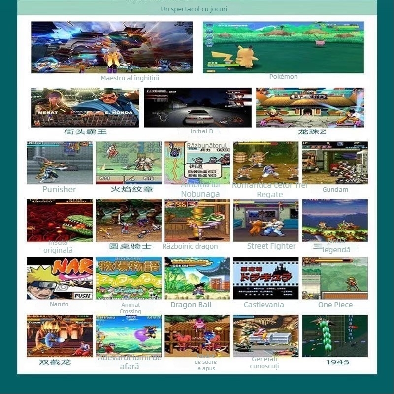 Consolă portabilă retro pentru jocuri, 256 GB memorie, Linux, ieșire HDMI, suport RPG și formate de joc descărcate de utilizator