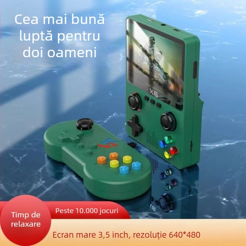 Consolă portabilă retro pentru jocuri, 256 GB memorie, Linux, ieșire HDMI, suport RPG și formate de joc descărcate de utilizator