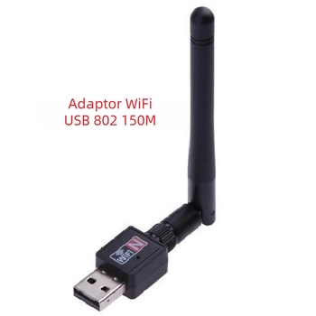Carte de rețea wireless USB 2.0 cu antenă, compatibil desktop și laptop, 150Mbps, 802.11b