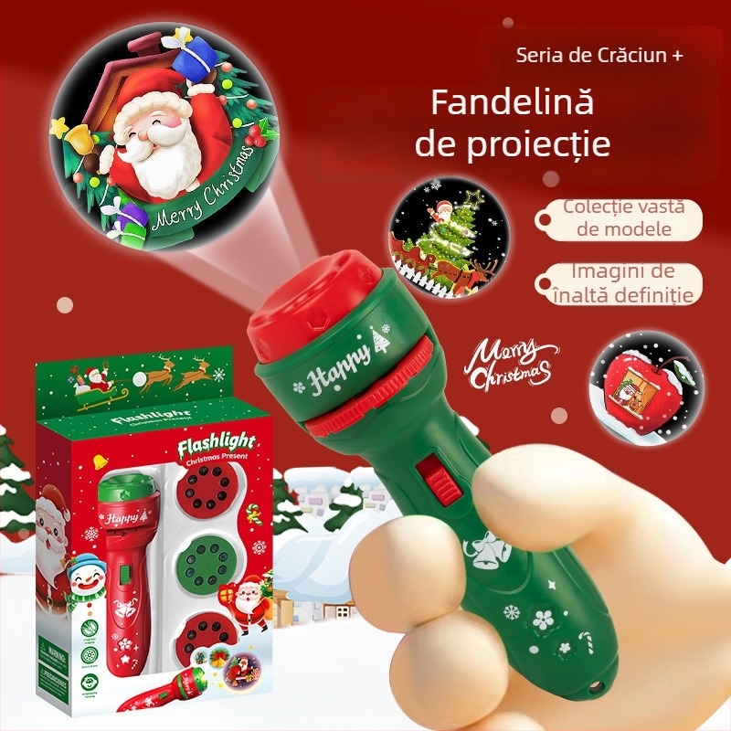 Fenar LED cu proiecție pentru copii, jucărie educativă cu proiecție luminoasă, dezvoltă vederea și coordonarea mână-ochi, corp din plastic, 4-6 ani