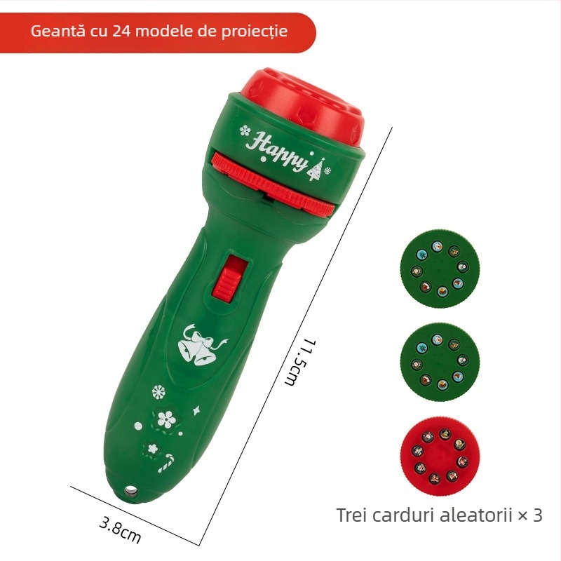 Fenar LED cu proiecție pentru copii, jucărie educativă cu proiecție luminoasă, dezvoltă vederea și coordonarea mână-ochi, corp din plastic, 4-6 ani