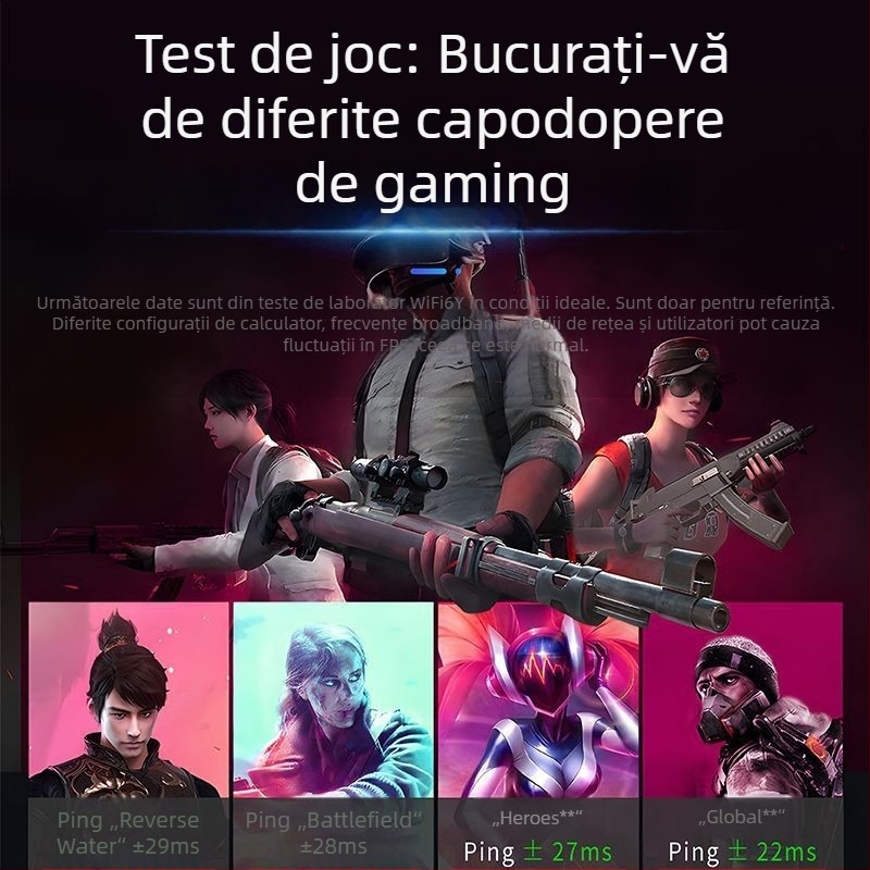 Cardă de rețea USB wireless - Driver-free și WiFi 6; compatibil Gigabit Ethernet (10/100/1000 Mbps, USB, Ethernet)