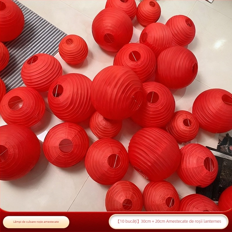 Decor de fundal cu felinare din hârtie – decor festiv pentru Festivalul Primăverii, accesorii pentru aranjarea scenei Laiyue (Model ZH979-75ZS-DL)