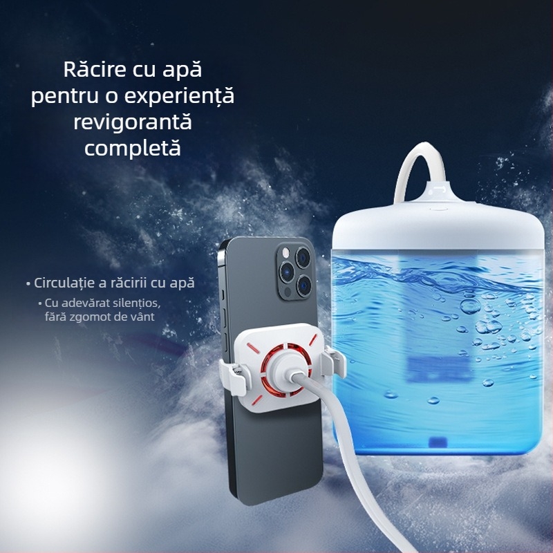 Radiator cu răcire prin apă pentru telefonul mobil, model L032, cu clips pe spate — carcasă din PC, compatibil cu sursa de alimentare