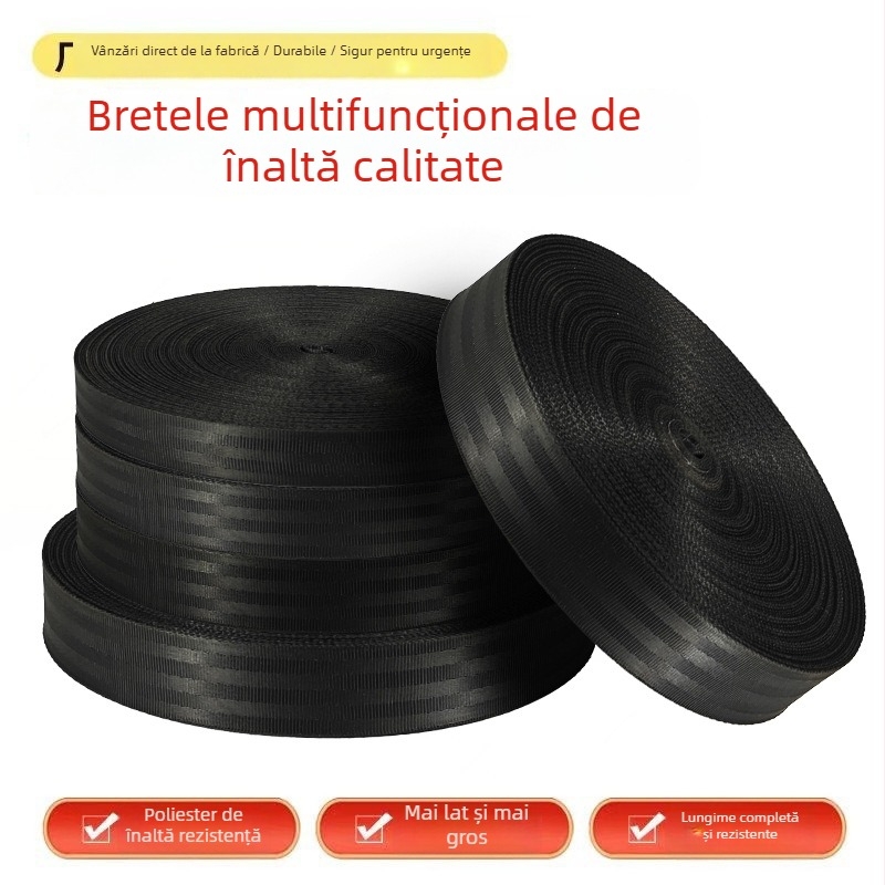 Curele de prindere din poliester, rezistente 3T, lățime 2.5/3.8/4.8 cm, model 6-58