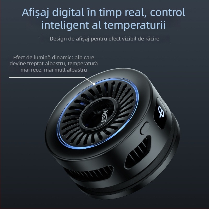 TELESIN radiator pentru telefon pentru live, răcire magnetică pe bază de semiconductori, răcire inteligentă, 27W, Type-C, ABS, 85 g