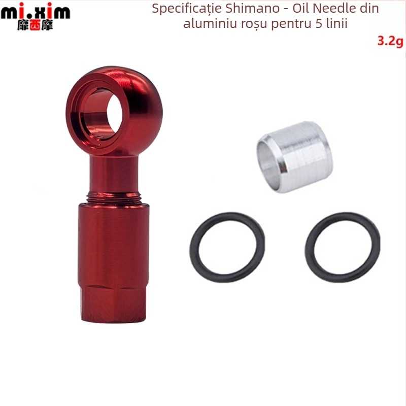 Acul de ulei pentru frânele cu disc Shimano SLX/XT/XTR, cu cap oliv și conector furtun