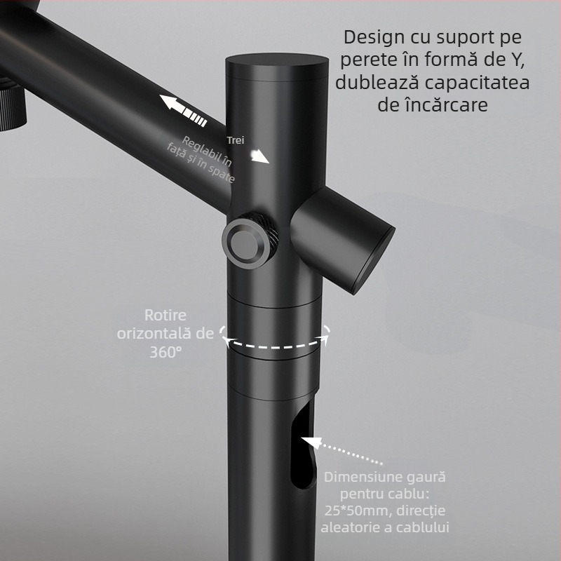 Suport de proiector pentru perete, cu bază de podea ascunsă, model CINE-PB29L, brand Thinking of Shadow, greutate 6,5 kg, nu este importat