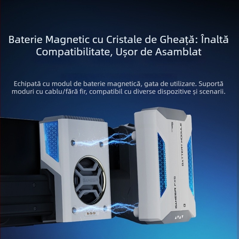 Cooler pentru telefon mobil pentru gamepad X5lite, răcire silențioasă pe bază de semiconductori, interfață USB-C, conectivitate wireless, model X5lite zero joint