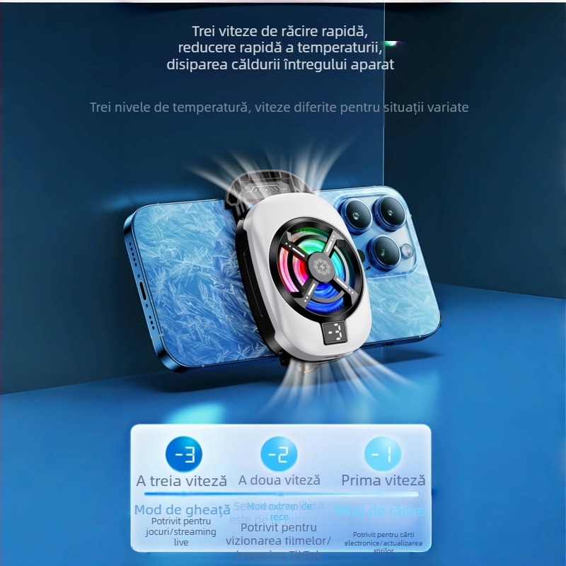 TL16 Cooler pentru telefon cu clips - Ultra-quiet, 15W, ABS, Type-C, 60g