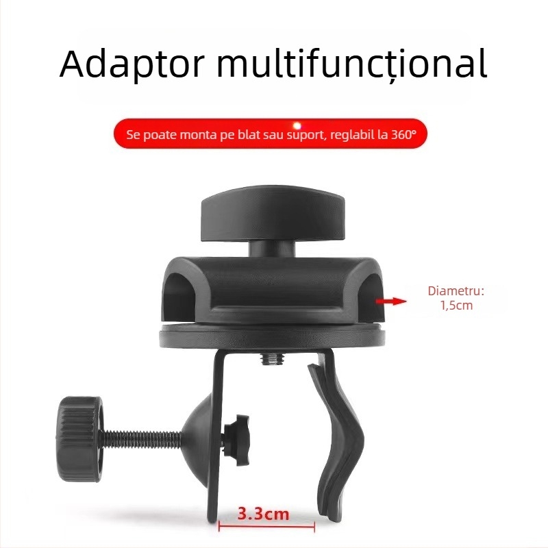 Create Win Chuck Clip de extindere pentru microfon – suport de podea tip cantilever cu braț rotativ și bară transversală universală pentru accesorii audio