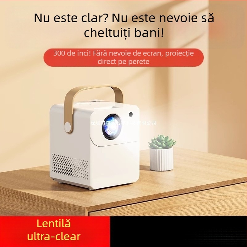 Proiector inteligent pentru uz casnic, Ultra HD pentru teatru de acasă, proiecție pe perete cu Wi-Fi, protecție pentru ochi