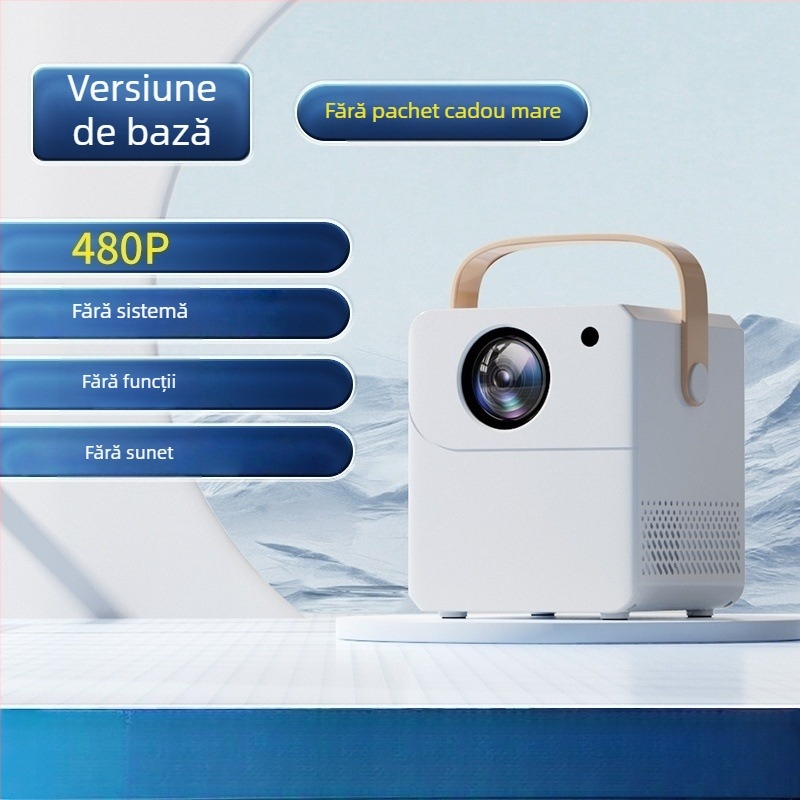 Proiector inteligent pentru uz casnic, Ultra HD pentru teatru de acasă, proiecție pe perete cu Wi-Fi, protecție pentru ochi