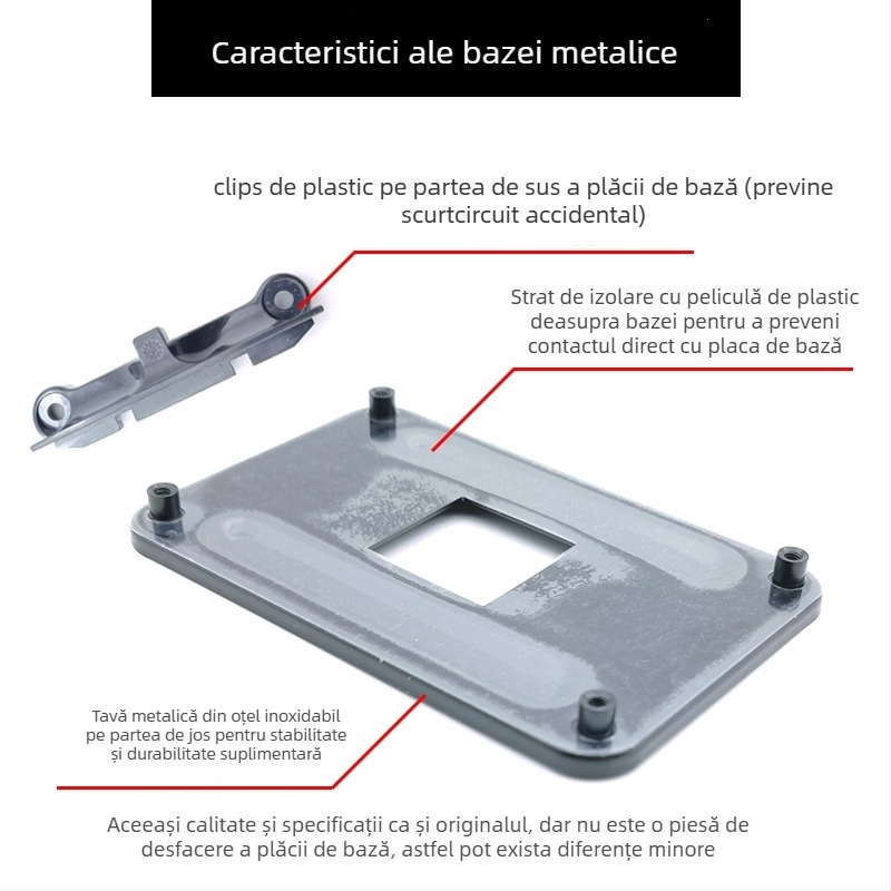 Clema metalică AM4 pentru baza coolerului CPU AMD AM4, model AM4 base buckle, material fier