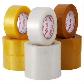 Bandă de ambalare, transparentă, BOPP, adeziv pe bază de apă, 50 µm grosime, vâscozitate mare, pentru sigilarea cutiilor și ambalarea pentru comerțul electronic