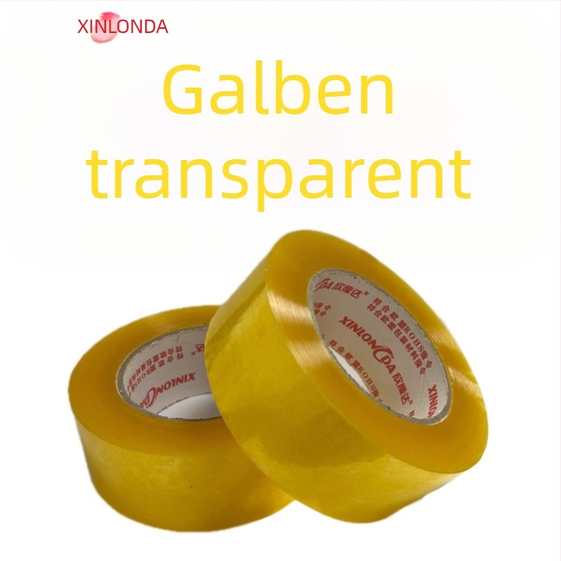 Bandă de ambalare, transparentă, BOPP, adeziv pe bază de apă, 50 µm grosime, vâscozitate mare, pentru sigilarea cutiilor și ambalarea pentru comerțul electronic