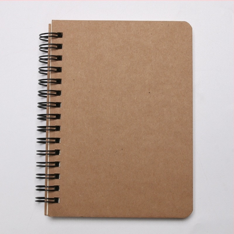 Caiet spiral din kraft cu imprimare de logo, copertă moale, 50 foi/100 pagini, hârtie 100 g, seria Chengxi 32 Coil Book