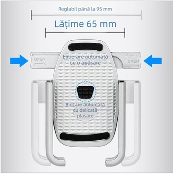 Suport pentru telefon pentru bicicletă, motocicletă și vehicul electric – aliaj de aluminiu, blocare cu un clic, procesare personalizabilă