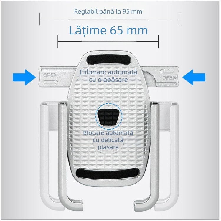 Suport pentru telefon pentru bicicletă, motocicletă și vehicul electric – aliaj de aluminiu, blocare cu un clic, procesare personalizabilă
