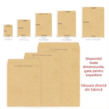 Geantă de probe din hârtie, stil plic chinezesc, model No.5/DL, logo tipărit, procesare personalizabilă