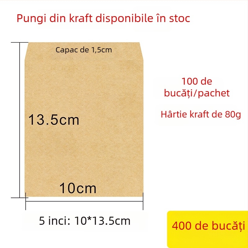 Geantă de probe din hârtie, stil plic chinezesc, model No.5/DL, logo tipărit, procesare personalizabilă