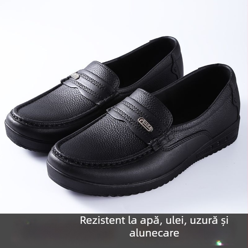 Cizme de ploaie scurte pentru bărbați, exterior PVC, talpă din plastic, gleznă joasă, slip-on, antialunecare și rezistență la uzură, pentru bucătărie
