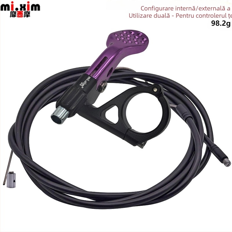 mi.xim SW-02 Controler cablu pentru tijă de șa bicicletă, aliaj de aluminiu, pentru biciclete MTB și urbane, rutare internă și externă