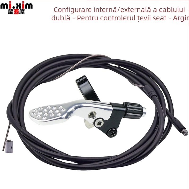 mi.xim SW-02 Controler cablu pentru tijă de șa bicicletă, aliaj de aluminiu, pentru biciclete MTB și urbane, rutare internă și externă
