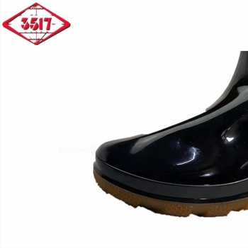 Cizme de ploaie, brand 3517, PVC partea superioară, talpă din plastic, înălțime medie, pentru bărbați, respirabile, vârf rotund