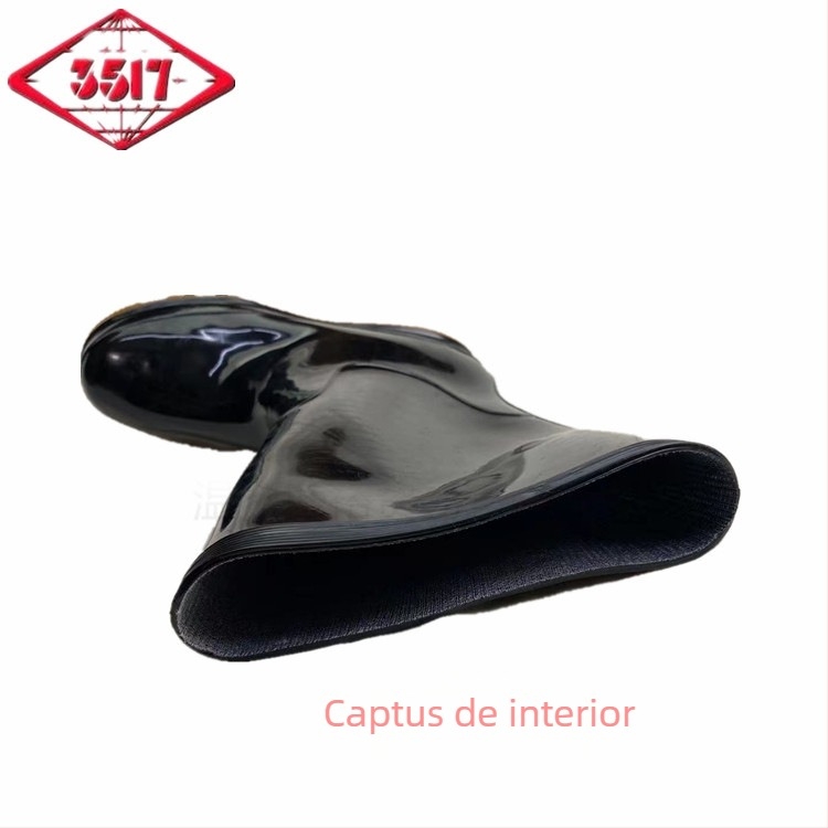Cizme de ploaie, brand 3517, PVC partea superioară, talpă din plastic, înălțime medie, pentru bărbați, respirabile, vârf rotund