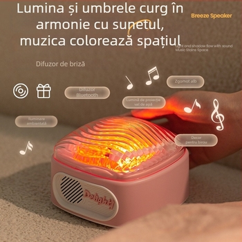 Proiector ceresc cu lumină de noapte, Bluetooth pentru muzică, USB alimentare și baterie reîncărcabilă (5V, montaj pe masă sau podea)