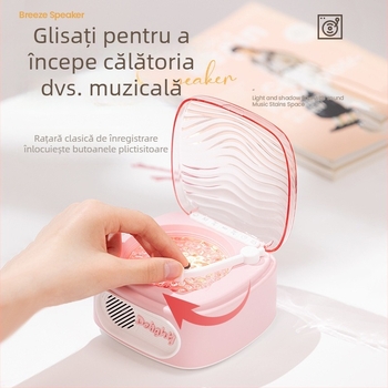 Proiector ceresc cu lumină de noapte, Bluetooth pentru muzică, USB alimentare și baterie reîncărcabilă (5V, montaj pe masă sau podea)