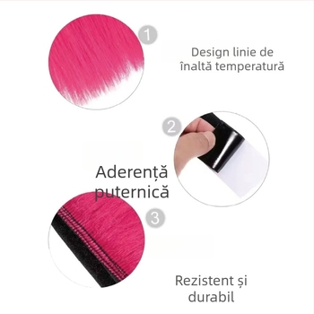 Perucă decor pentru cască de motocicletă, păr scurt, stil drept, material: sârmă rezistentă la temperaturi înalte, model MT