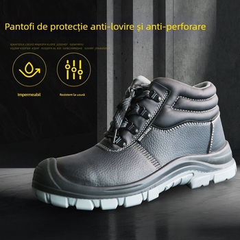 Ghete de protecție ușoare, cu PU dublu, protecție împotriva loviturilor și perforațiilor, respirante, absorbție a șocurilor, ușor de pus și de luat jos, antiderapante, durabile pentru muncă