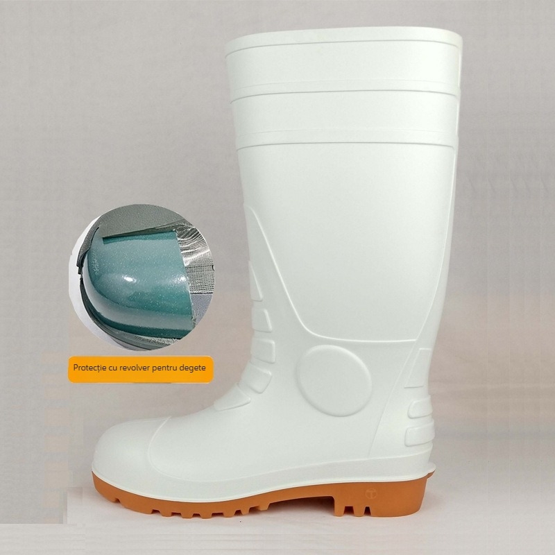 Cizme de protecție pentru industria alimentară din PVC – rezistență la impact 200J, impermeabile, antiderapante
