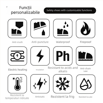 Spring River Cy010 Bocanci de lucru pentru bărbați, din piele full-grain, înalți, cu protecție la impact, pentru frig în industria petrolieră