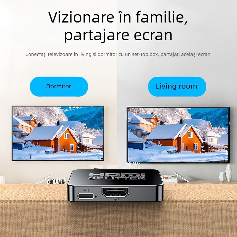 HDMI splitter 1x2, Unnlink 1821, 4K30Hz