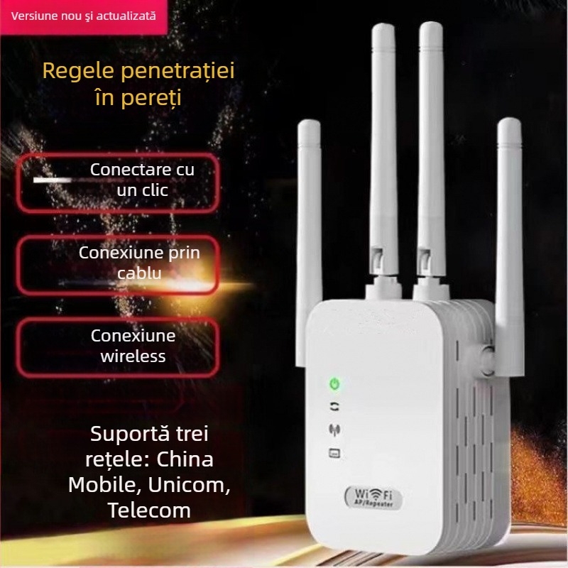 Repetor WiFi 5G dual-band și amplificator de semnal pentru routerul de acasă