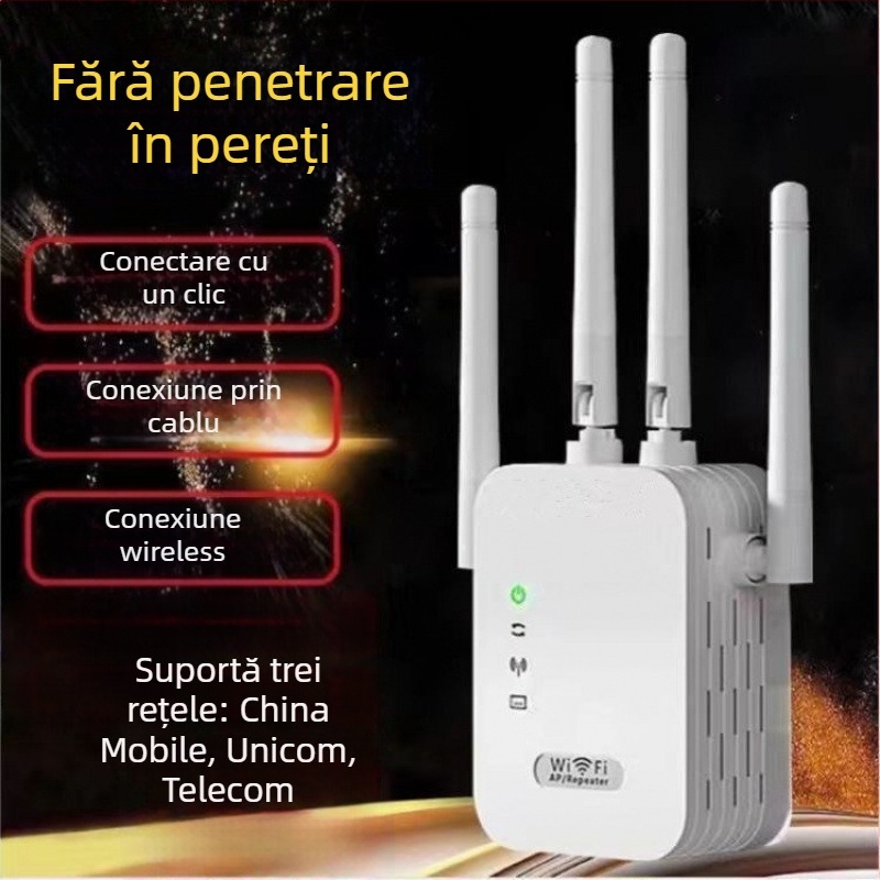 Repetor WiFi 5G dual-band și amplificator de semnal pentru routerul de acasă