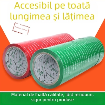 Bandă de ambalare pentru legume și fructe cu marcaje imprimate zilnic, film BOPP, rezistentă la UV, adeziv sensibil la presiune, grosime 50 μm
