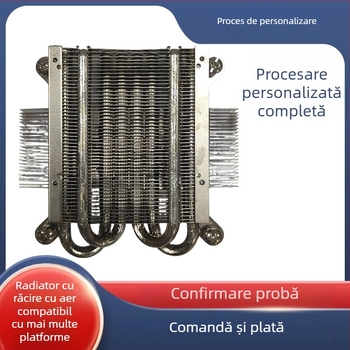 Cooler CPU din cupru, 4 țevi termice, răcire cu aer, model XY04-138A