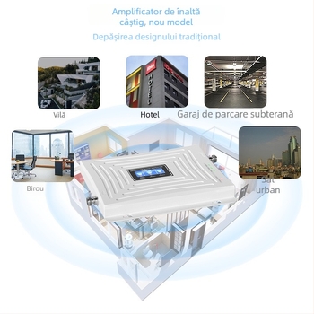 Repetor de semnal interior GSM/DCS/WCDMA, frecvențe 900/1800/2100/2600 MHz, acoperire de 500 m², model S3GDW-BHZ, brand Grand