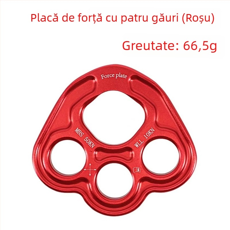 Placă de forță pentru alpinism cu patru găuri – YC1254, aliaj de aluminiu 7075, 100 buc./cutie, Yao Chuang