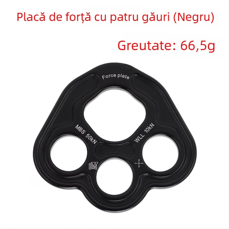 Placă de forță pentru alpinism cu patru găuri – YC1254, aliaj de aluminiu 7075, 100 buc./cutie, Yao Chuang