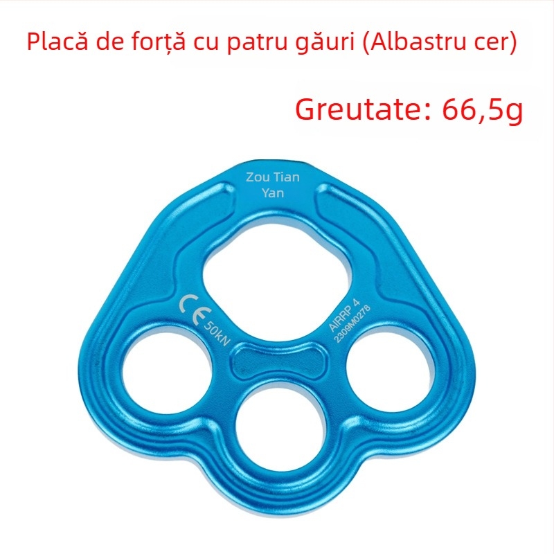 Placă de forță pentru alpinism cu patru găuri – YC1254, aliaj de aluminiu 7075, 100 buc./cutie, Yao Chuang